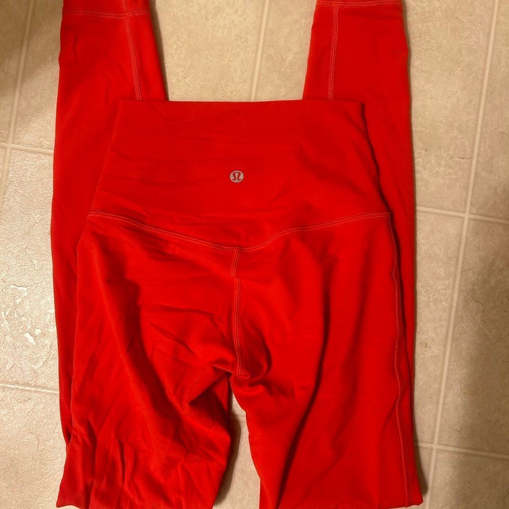 Lululemon Carnation Red Align Leggings Size 2 - Picture 5 of 5
